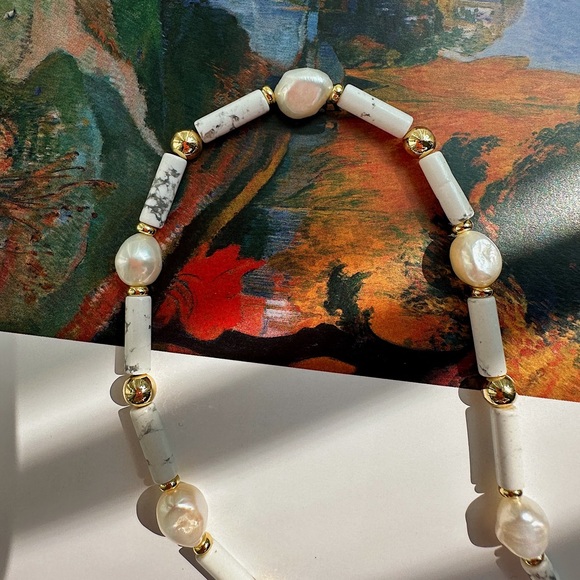 Chocker necklace with 14k gold plated beads - Picture 4 of 8